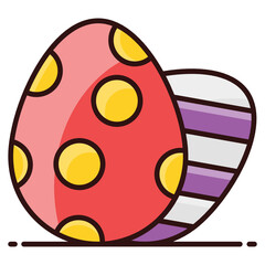 Fototapeta premium Easter eggs vector, design of eggshell decoration 