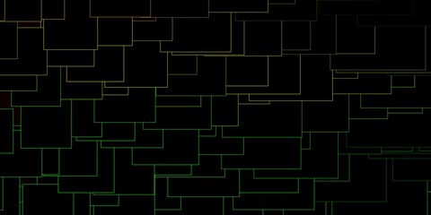 Dark Green, Yellow vector layout with lines, rectangles. Abstract gradient illustration with colorful rectangles. Pattern for websites, landing pages.