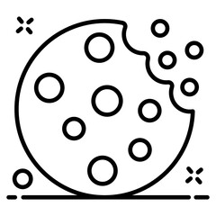 
A pitted chocolate chip cookie bite, bakery food item 
