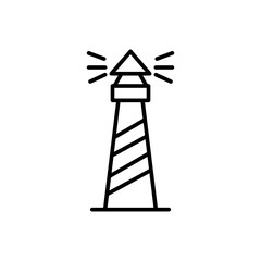 Lighthouse icon with outline style vector for your web design