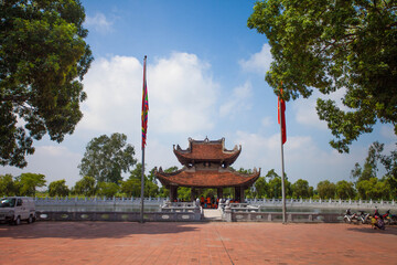 BacNinh, VietNam , The main hall The Ly Bat De Temple or Do Temple , is a temple near Hanoi of which the central section was built in 1028