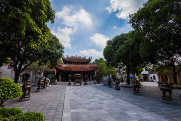 BacNinh, VietNam , The main hall The Ly Bat De Temple or Do Temple , is a temple near Hanoi of which the central section was built in 1028