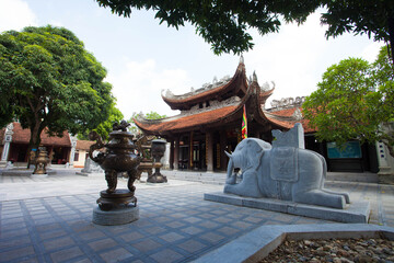 BacNinh, VietNam , The main hall The Ly Bat De Temple or Do Temple , is a temple near Hanoi of which the central section was built in 1028