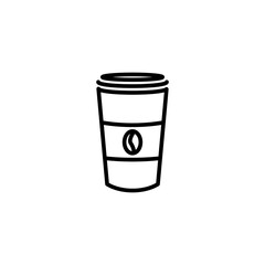 coffee cup icon outline style for your web design, logo, UI. illustration