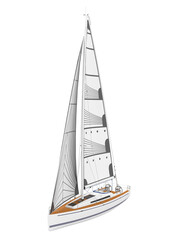Sail Boat Isolated