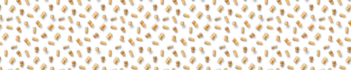 wine corks background on a white backlit background. wine background with corks and corkscrew for fabric print, paper print, wallpapers, design.