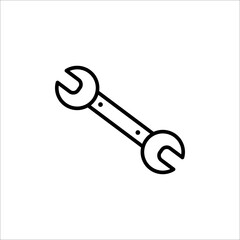 wrench icon with outline style vector for your web design