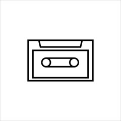 cassette vector icon with outline style vector for your web design, logo, UI. illustration