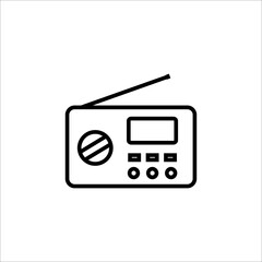 radio icon with outline style vector for your web design, logo, UI. illustration