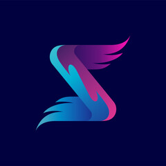 Letter Z and wings logo design