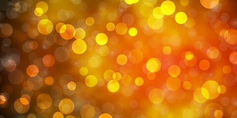 Dark Green, Yellow vector backdrop with circles. Illustration with set of shining colorful abstract spheres. Design for your commercials.