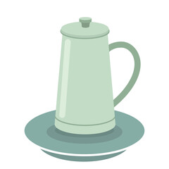 Isolated coffee pot vector design