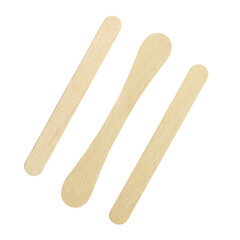 Ice lolly sticks, Ice cream sticks, isolated on white background