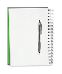 Blank note book isolated on white