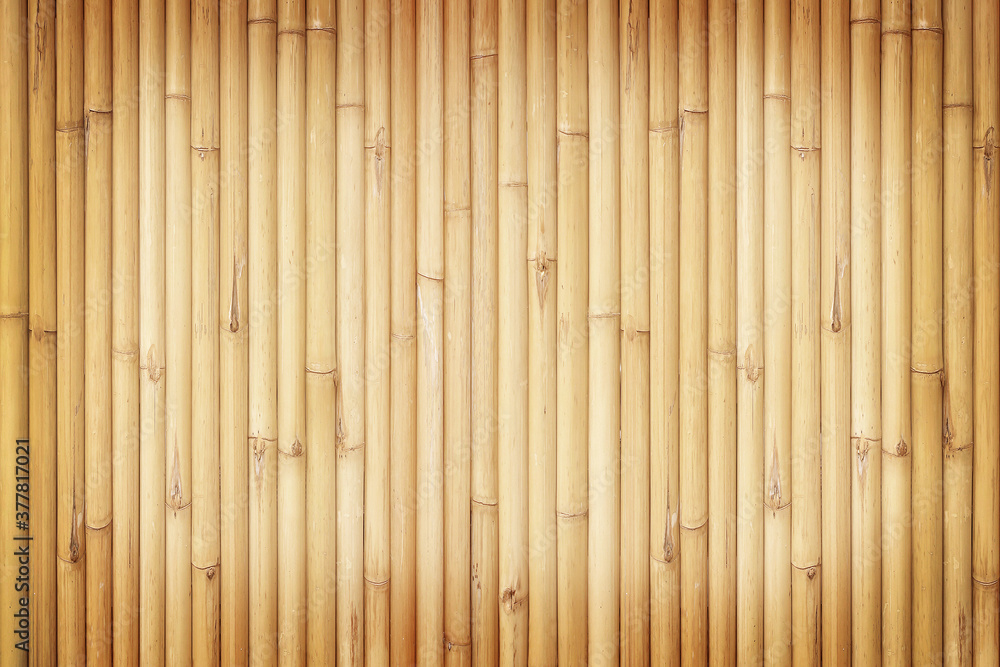 Wall mural bamboo wall texture background