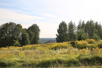 Fototapeta premium Rural landscape in early autumn.