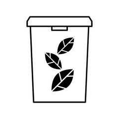 Organic trash bin icon