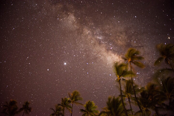 Naklejka premium stars in the night of hawaii
