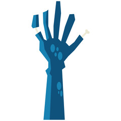 Halloween zombie hand vector design