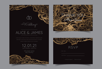 wedding invitation, luxury and gold liquid marble texture background.