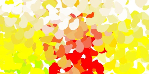Light red, yellow vector template with abstract forms.