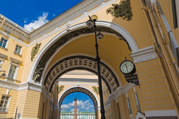 Triumphal Arch of the General Staff on Palace Square - St. Petersburg Russia