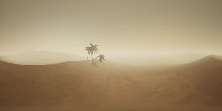 vr 360 camera moving above desert. ready for use in vr360 virtual reality