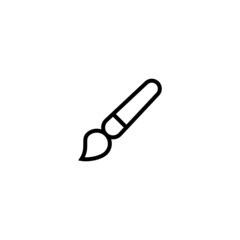 Paintbrush  Icon  in black line style icon, style isolated on white background