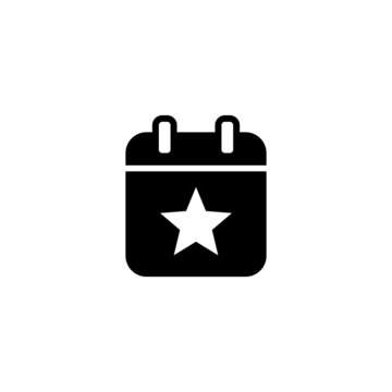 recommend clip art: Events Icon in black flat glyph, filled style isolated on white background