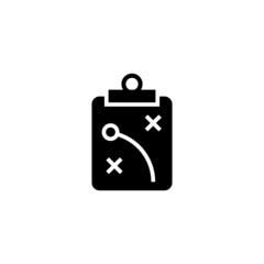 Tactics Icon in black flat glyph, filled style isolated on white background