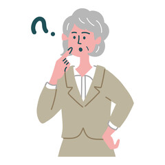 スーツ　女性　シニア　士業　考えている