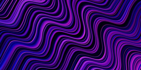 Fototapeta premium Light Purple, Pink vector pattern with lines. Brand new colorful illustration with bent lines. Template for cellphones.