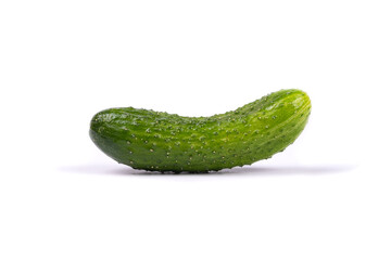 green cucumber isolated on white background