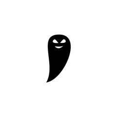Halloween icon vector symbol of horror isolated illustration white background
