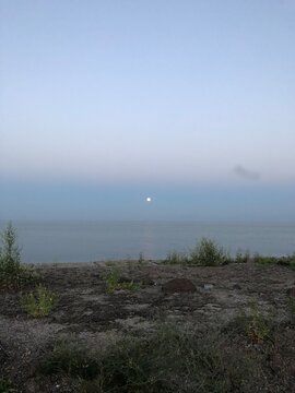 moon over the sea