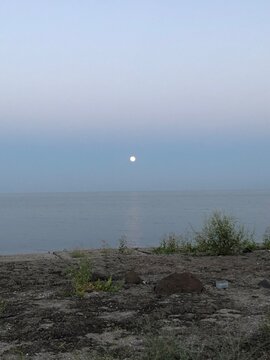 moon over the sea