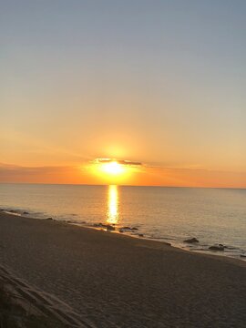 sunset on the beach