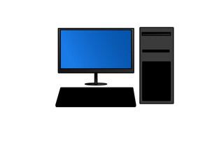 an illustration of personal computer in vector image 