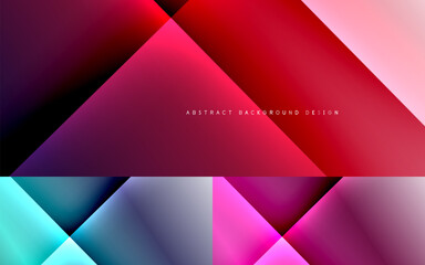 Dynamic diagonal lines abstract background set. Modern trendy techno templates with shadow lines on fluid gradients. Vector wallpaper designs