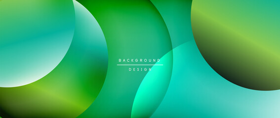 Circle modern geometric abstract background with liquid gradients