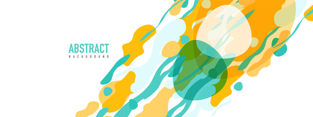 Trendy liquid style shapes abstract design, dynamic vector background for placards, brochures, posters, web landing pages, covers or banners