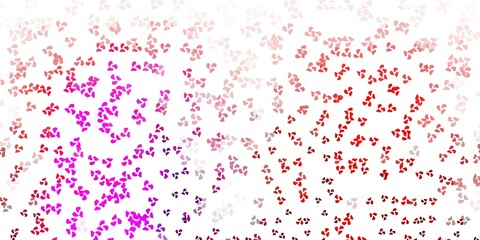 Obraz premium Light pink, yellow vector texture with memphis shapes.