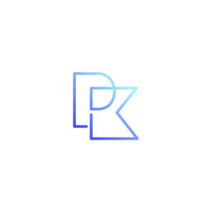 P K Simple Line Logo