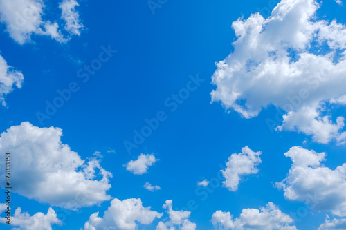 写真素材 夏の青空 入道雲 背景素材 8月 コピースペース Atmosphere Poster Atmosphe Rummy Rummy