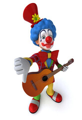 Fun clown - 3D Illustration