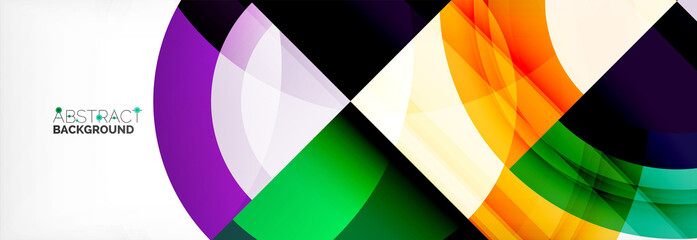 Obraz premium Round shapes, triangles and circles. Modern abstract background