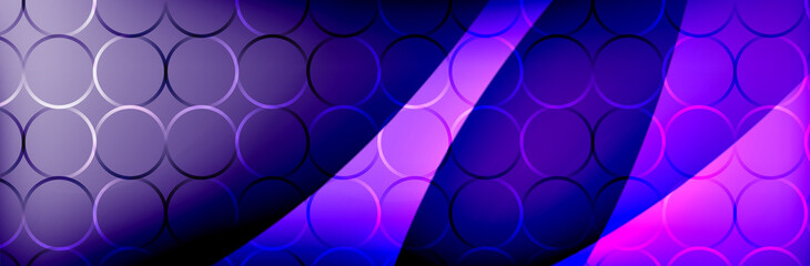 Fluid gradient neon color waves, vector abstract background