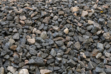 Rubble lying on the ground. Prehistory on the topic of sheben.