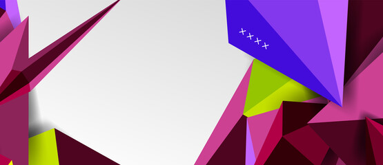 3d low poly abstract shape background vector illustration