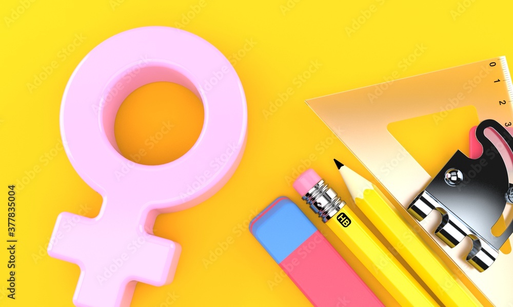 Canvas Prints male gender with school tools